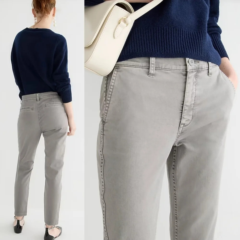 🔥 (5for$35) NWT J. CREW Tall/Long Grey Vintage Straight Trouser Pants Size 29 - Picture 1 of 10